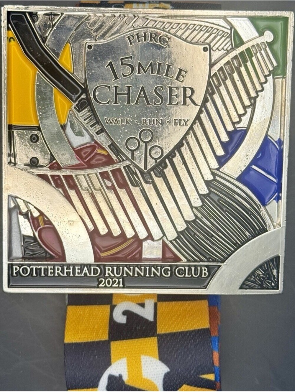 Potterhead Running Club 2021 Medal 15 Mile Chaser Harry Potter Super Fast